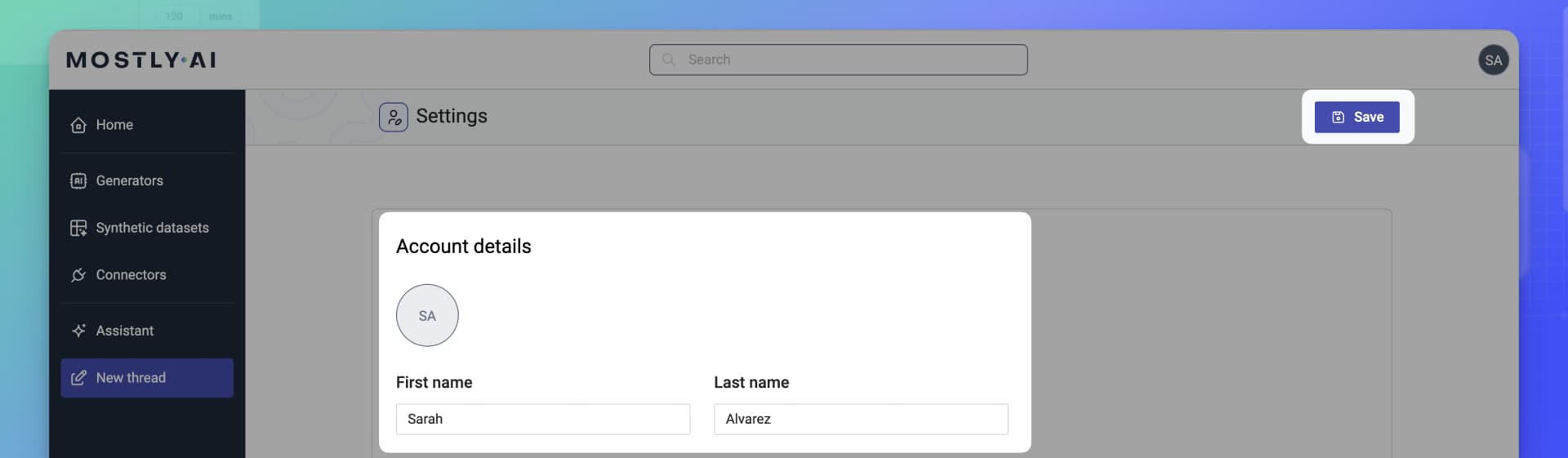 Update your account details